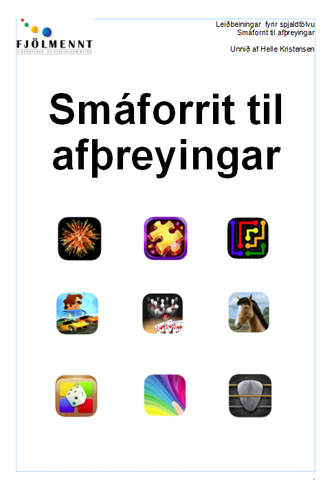 smáforrit til afþreyingar