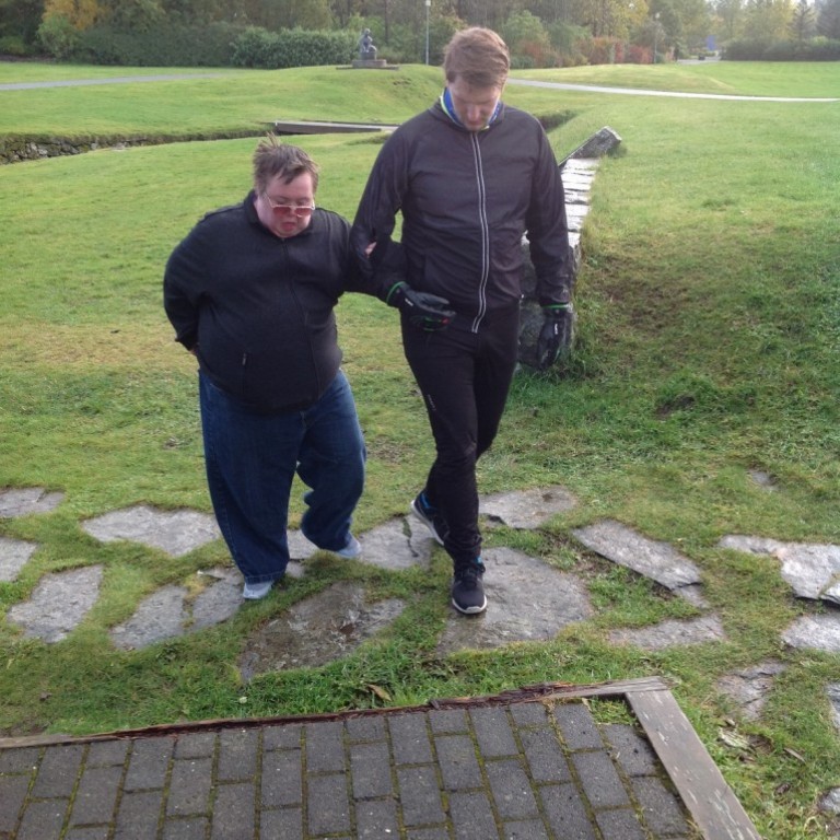 Egill í vettvangsferð í Laugardal