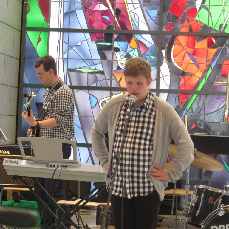 Stefán Páll tók tvö lög á tónleikunum.