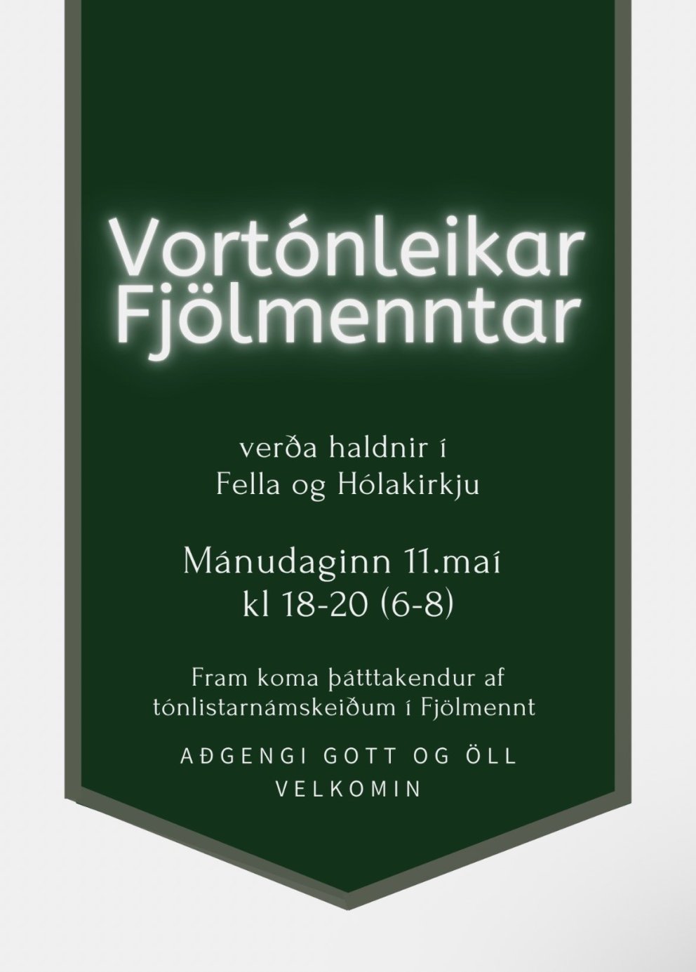 Vortónleikar Fjölmenntar 2026