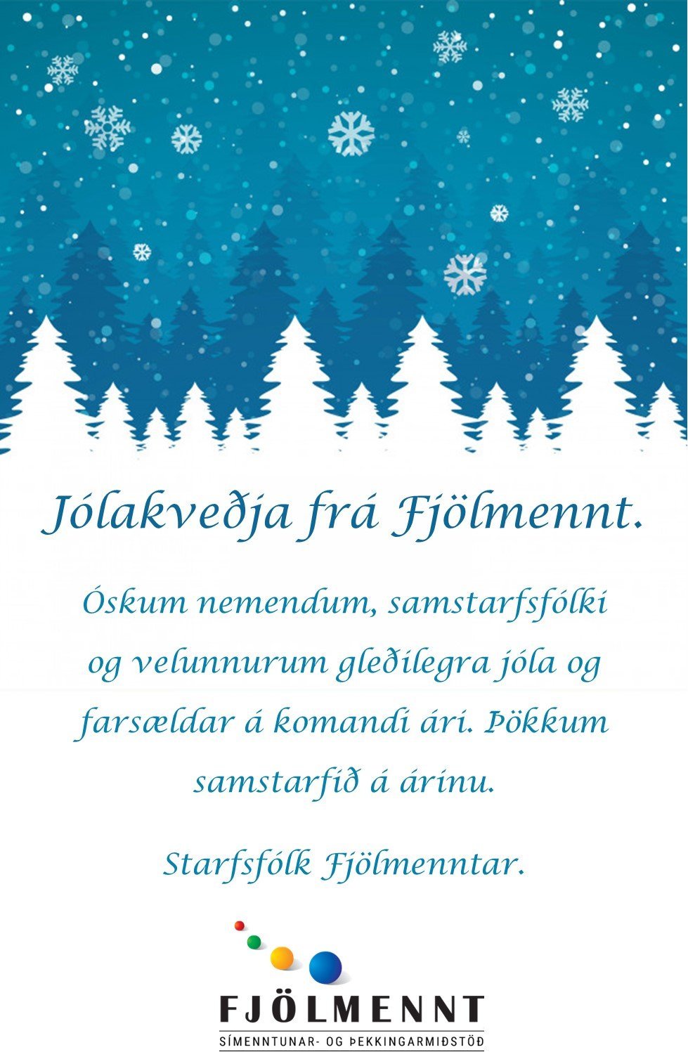 Jólakveðja frá Fjölmennt