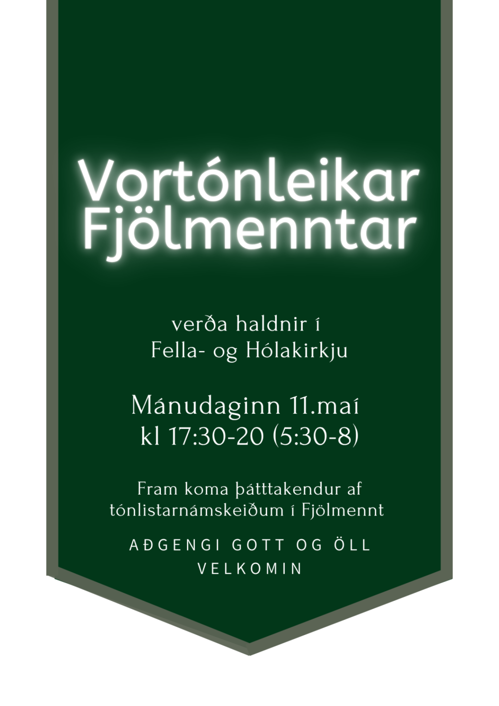 Vortónleikar Fjölmenntar 2026