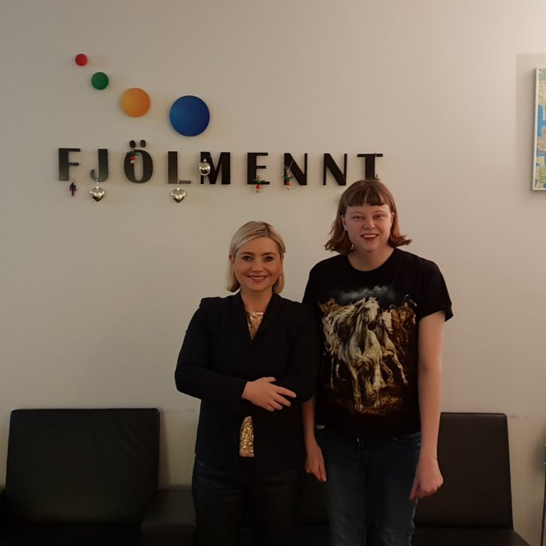 Lilja Alfreðsdóttir mennta- og menningarmálaráðherra og Sunnefa Gerhardsdóttir