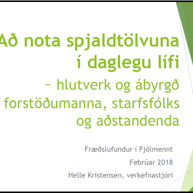 Glærur frá kynningunni