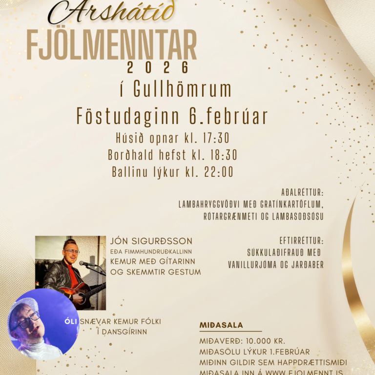 Miðasala á árshátíð Fjölmenntar er hafinn!