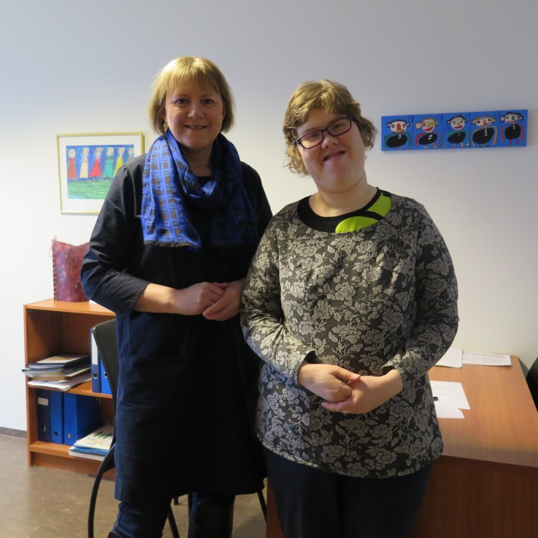 Helga Gísladóttir forstöðumaður Fjölmenntar og Jóhanna Þórkatla.