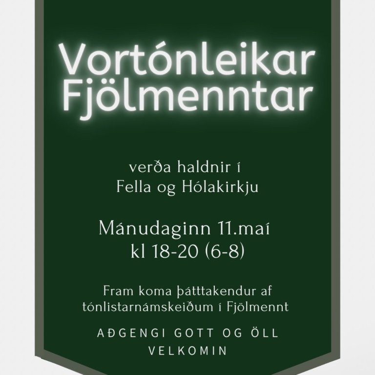 Vortónleikar Fjölmenntar 2026