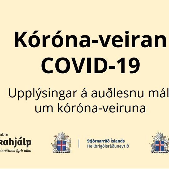 Kóróna-veiran Covid 19 á auðlesnu máli