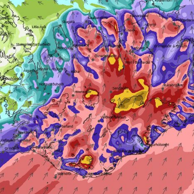 Óveður föstudaginn 14. febrúar